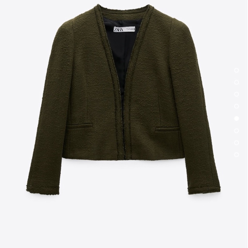 ZARA Shoulder Pad Jacket Blazer - Picture 4 of 5